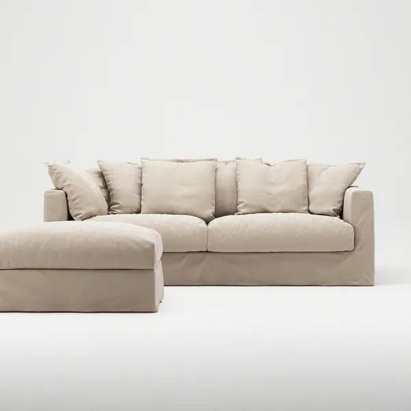 Le Grand Air 3-Seter Sofa Bomull Beige