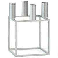Kubus 4 Lysestage Zink