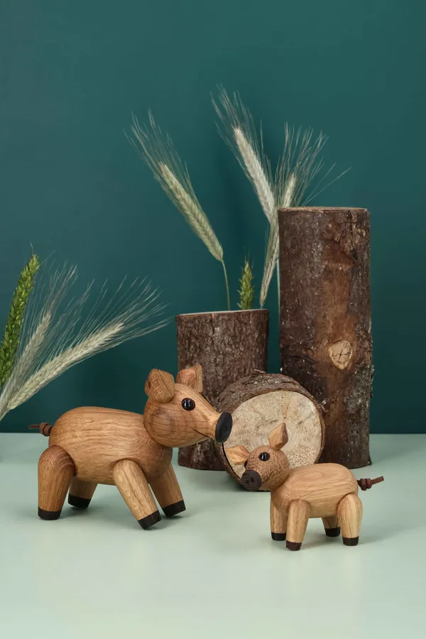 Poppy Pig Träfigur 6 cm