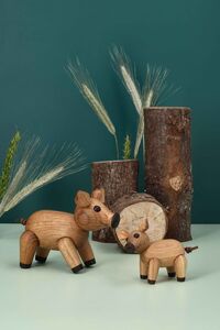 Poppy Pig Träfigur 6 cm