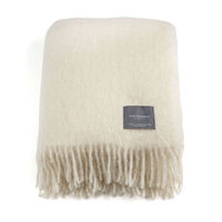 Mohair Filt Rullad Frans 130x170 cm Bright White