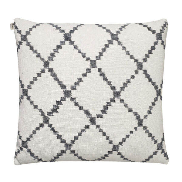 Ikat Kerela Pudebetræk 50x50cm Hvid/ Grå