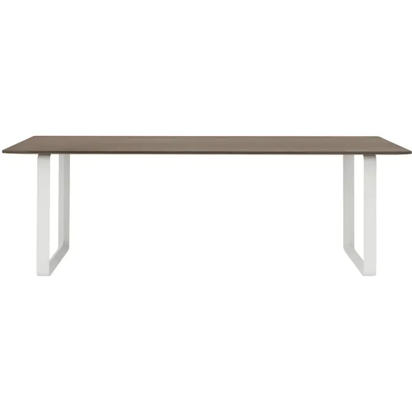 70/70 Bord 225x90 cm Massiv Røkt Eik / Hvit