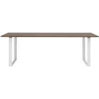 70/70 Bord 225x90 cm Massiv Røkt Eik / Hvit
