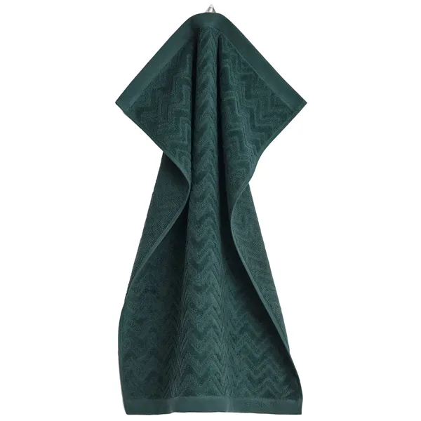 Jacquard Herringbone Towel 30X50 Faded Brick Håndklæde 30x50 cm Tartan Green