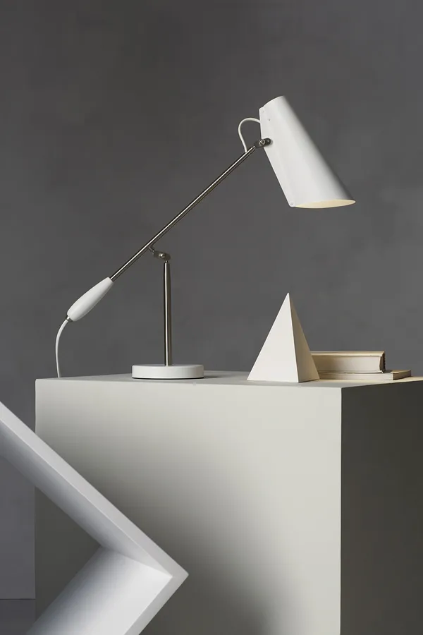 Birdy Bordlampe Hvid / Metallic