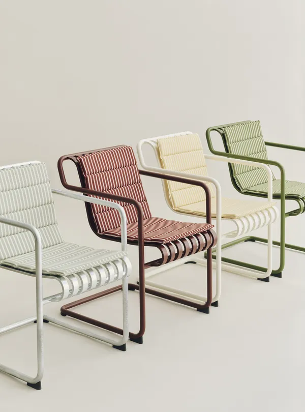Terrazza Folding Seat Cushion 82x40 cm Olive bold stripe