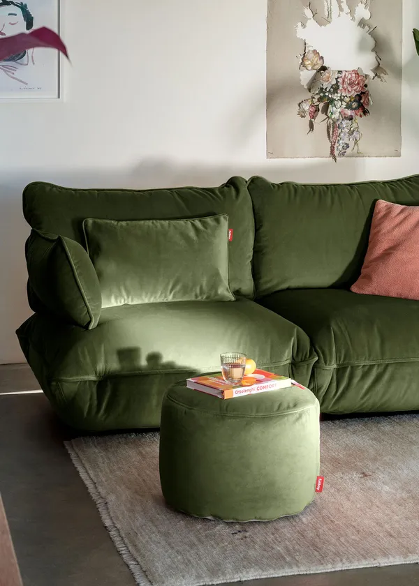 Point Velvet Recycled Puf Deep Green