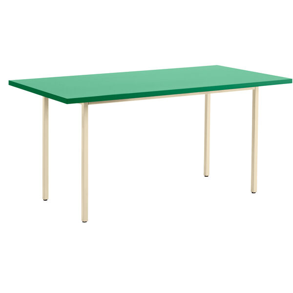 Two-Colour Pöytä Ivory 160x82 cm Ivory / Green Mint