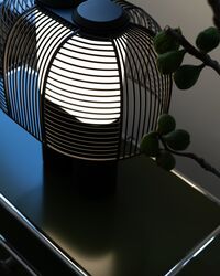 Yasuke Bordlampe Sort
