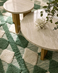 Oriental Grid Teppe 250x350 cm Grønn