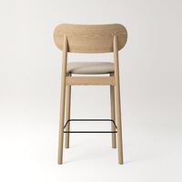 Elephant Barstol Naturlig Ek / Beige Sammet