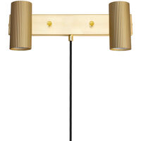 Hubble 2 Vegglampe Brushed Brass