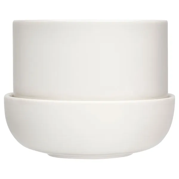 Nappula Kruka Med Fat 17x13 cm Vit