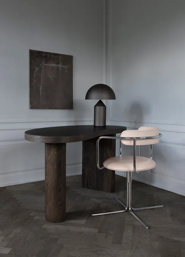 FF Svingstol Tan Skinn / Krom