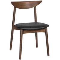 Symphony Spisestol Black Leather Sete Mørkoljet Eik