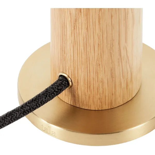 Knuckle Table Lamp With Sphere IV Light Source Oak
