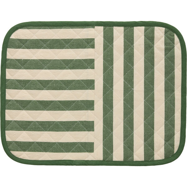 Block Stripe Dækkeserviet 35x45 cm Grøn