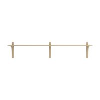 Levi Wall Shelf 180 cm Small Brass / Naturlack Oak