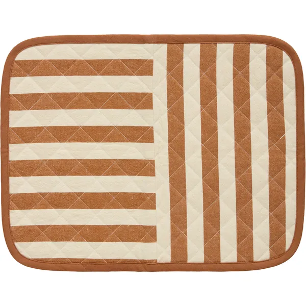 Block Stripe Dækkeserviet 35x45 cm Brun