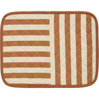Block Stripe Dækkeserviet 35x45 cm Brun