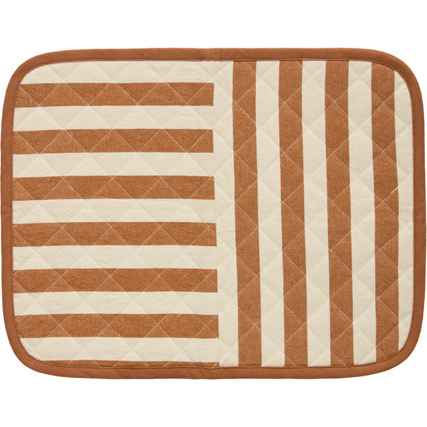 Block Stripe Dækkeserviet 35x45 cm Brun