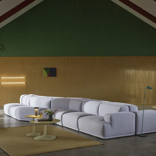 Soft Salongbord Ø75 cm Laminat Beige Green