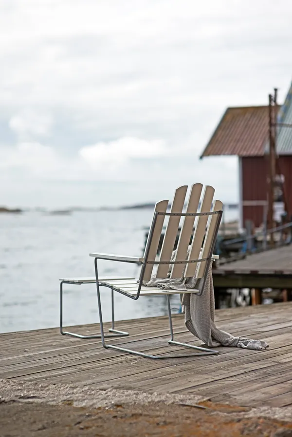 Lenestol A3 Hvitlakkert Eik / Varmgalvanisert Stål