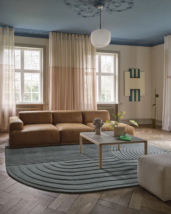 Connect Soft Modulär 3-sitssoffa Med Öppen Högersida Grace Leather Cognac