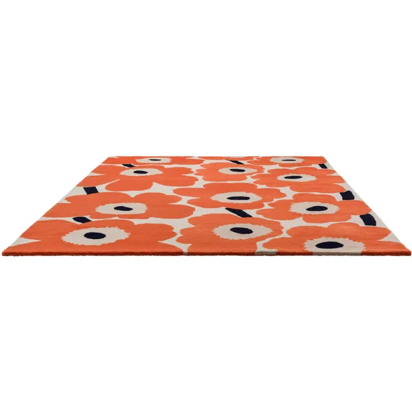 Marimekko Unikko Tæppe 140x200 cm Orange Rødt