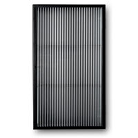 Haze Seinäkaappi Aallotettu Lasi 35x60 cm Musta
