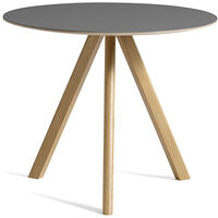 CPH 20 2.0 Bord Ø90 cm Vannbasert lakkert Eik / Grå