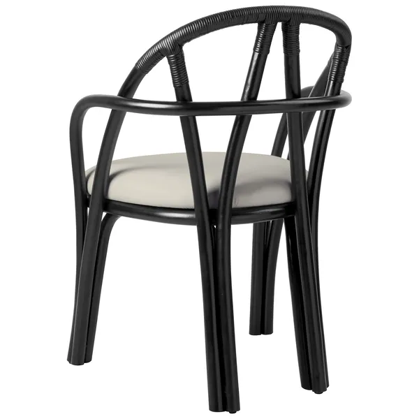 Bistra Spisestol Med Armlener Ebony / Fustagno 001