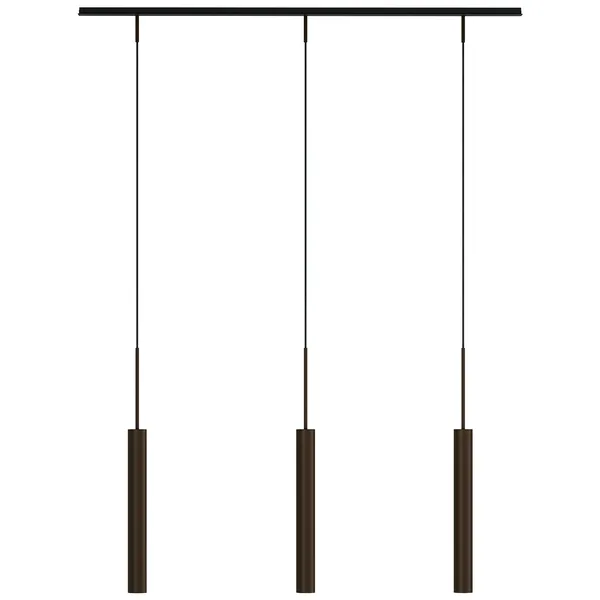 Tubulaire Pendel med Stang Bronzed 3 Pendeler