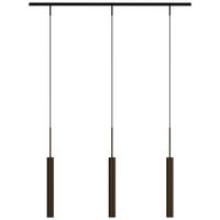 Tubulaire Pendel med Stang Bronzed 3 Pendeler