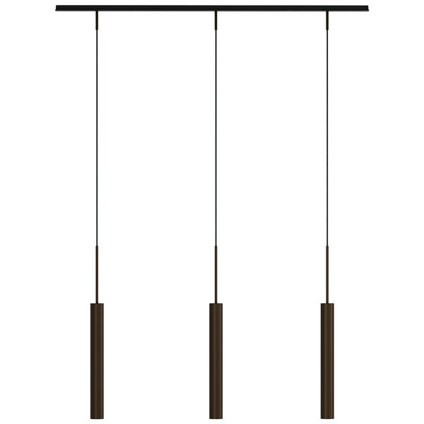 Tubulaire Riippuvalaisin Kiskolla Bronzed 3 Riippuvalaisinta