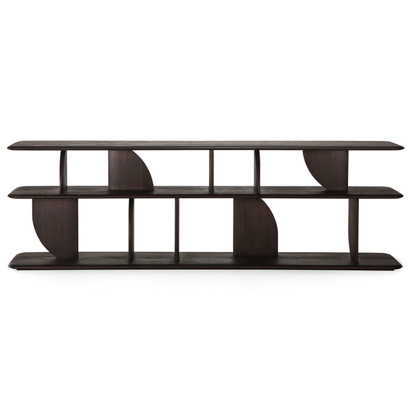 Geometric Bokhylle Lav Mørkbeiset Teak
