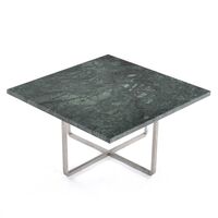 Ninety Soffbord 60 cm Stålunderrede Grön Marmor