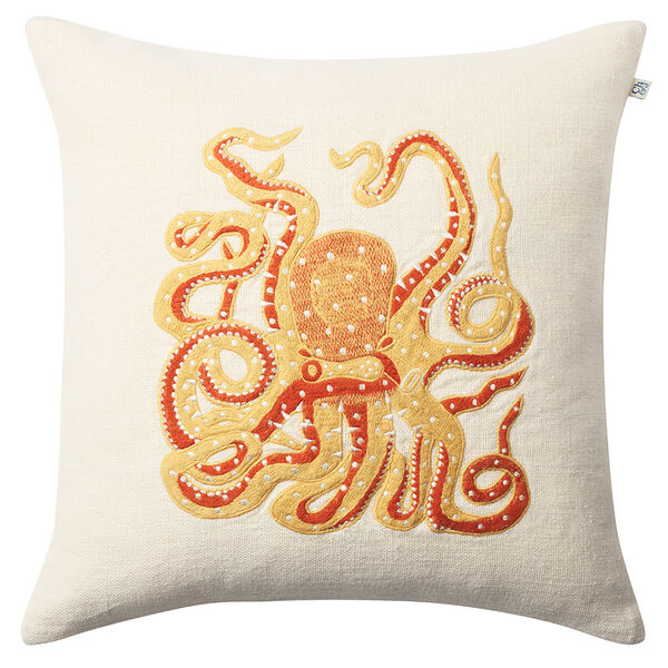 Octopus Cushion Cover 50x50 cm Spicy Yellow/Orange