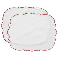 Gia Bordstablett 35x45 cm 2-pack Vit / Vinröd