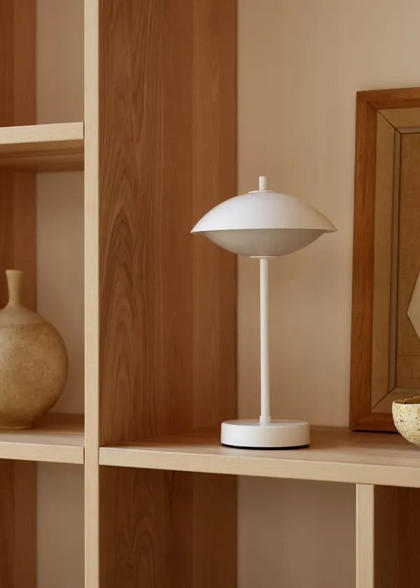 Clam Bordlampe Bærbar Hvit