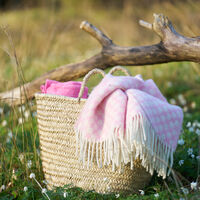Gotland Plaid 130x200 cm Rosa