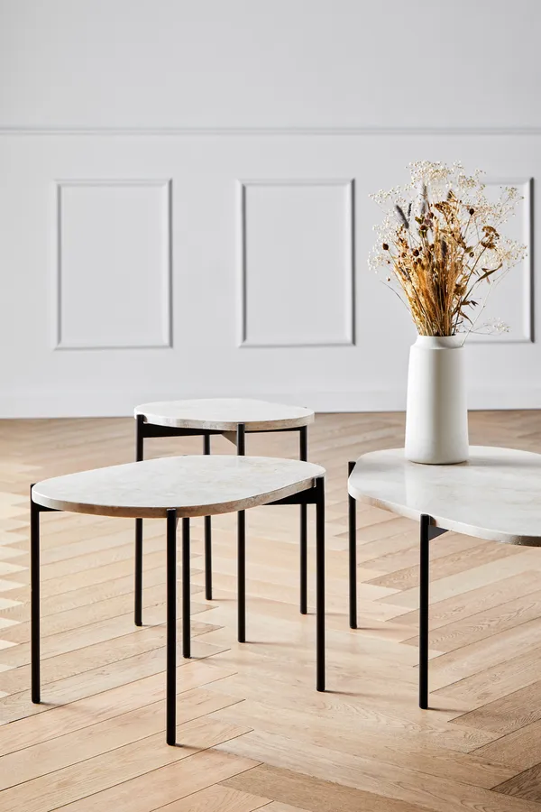 LA TERRA Sidebord Travertin Elfenbenshvidt L: 572 cm
