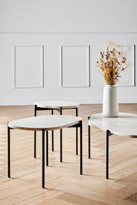 LA TERRA Sidebord Travertin Elfenbenshvidt L: 572 cm