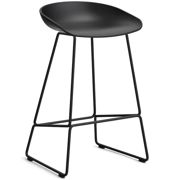 AAS 38 2.0 Barstol 65 cm Rostfritt Stål Svart / Svart