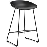 AAS 38 2.0 Barstol 65 cm Rostfritt Stål Svart / Svart