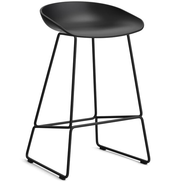 AAS 38 2.0 Barstol 65 cm Rustfrit Stål Sort / Sort