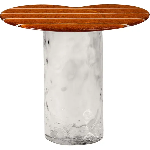 Striche Side Table Orange / Transparent