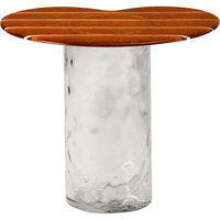 Striche Side Table Orange / Transparent