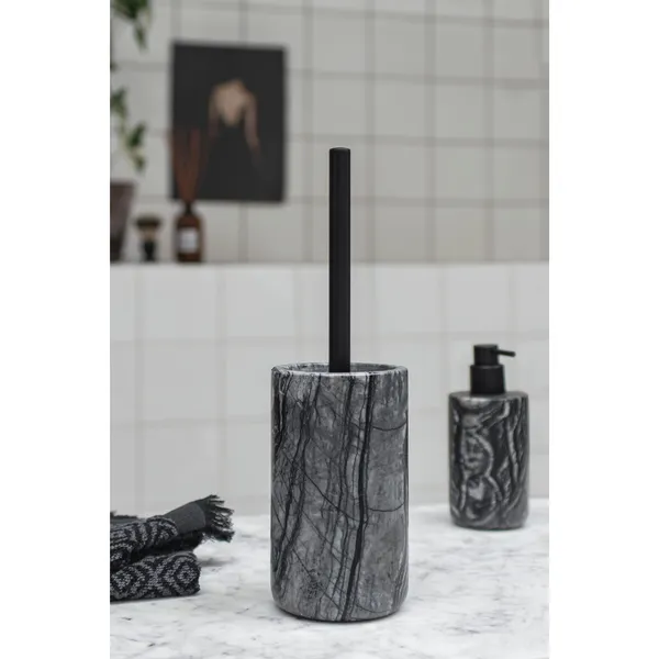 Marble Toalettborste Svart/Grå